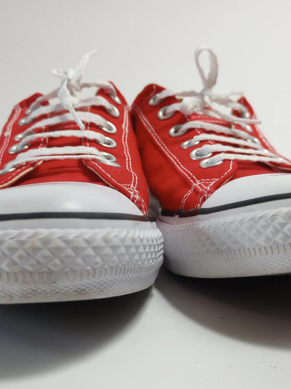 Converse Red Low Top Sneakers with White Accents